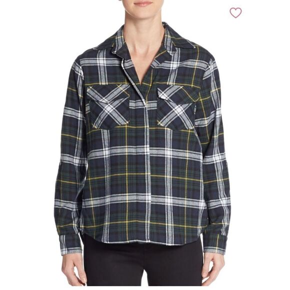 Sam Edelman Split Chiffon-Back Shirt - Picture 2 of 16